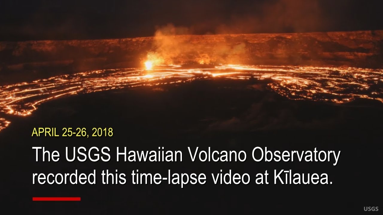 Time-Lapse Captures Volcano Lava Lake Overflow (Apr. 26, 2018)