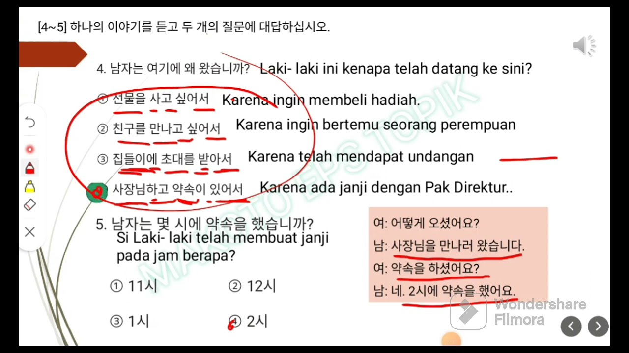 EPS TOPIK LISTENING BAB 21 + 확장 연습 + QUICK TRICK