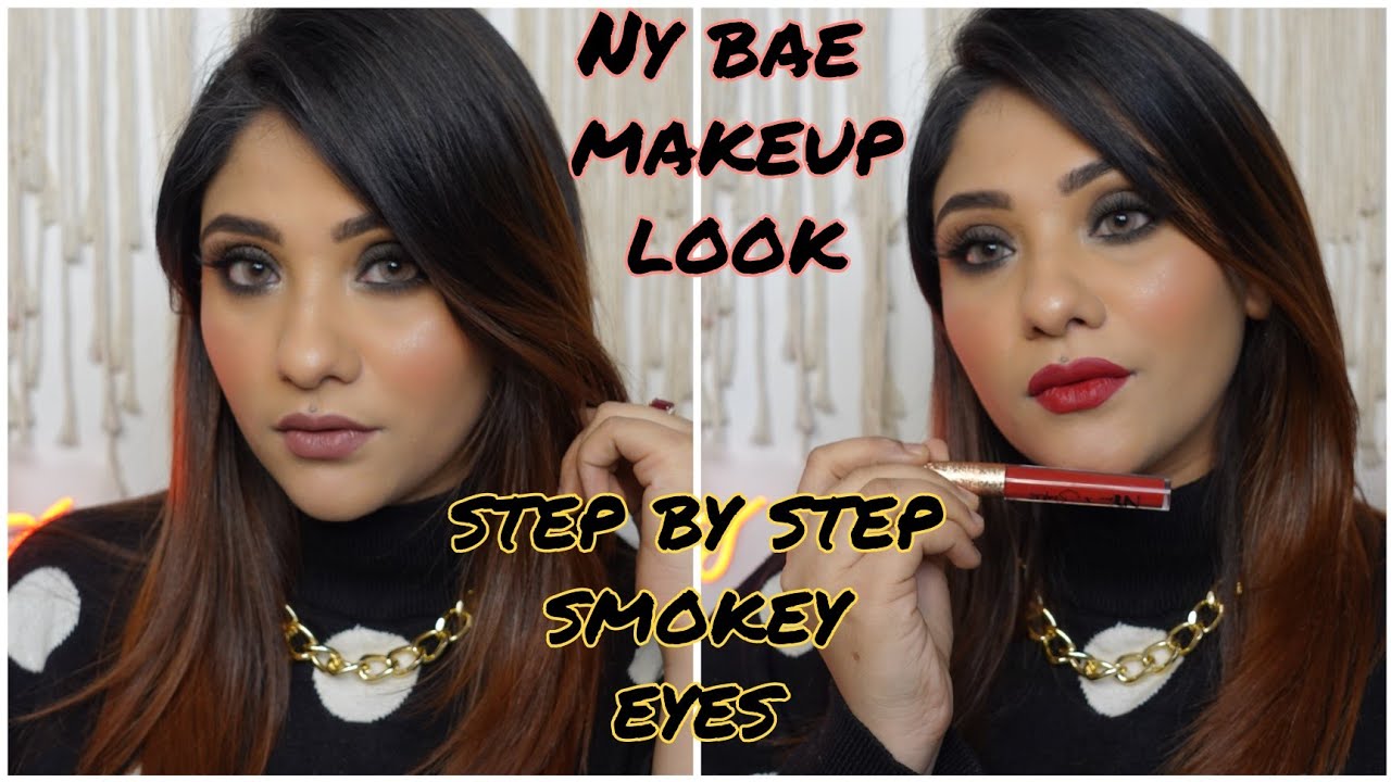 Step by step brown smokey Eyes || beginners guide ||NY bae one brand makeup.