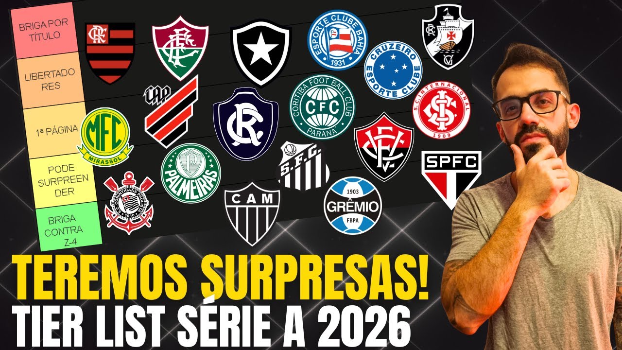 TIER LIST SÉRIE A 2026: ESSES TIMES VÃO SER AS SURPRESAS DO BRASILEIRÃO!