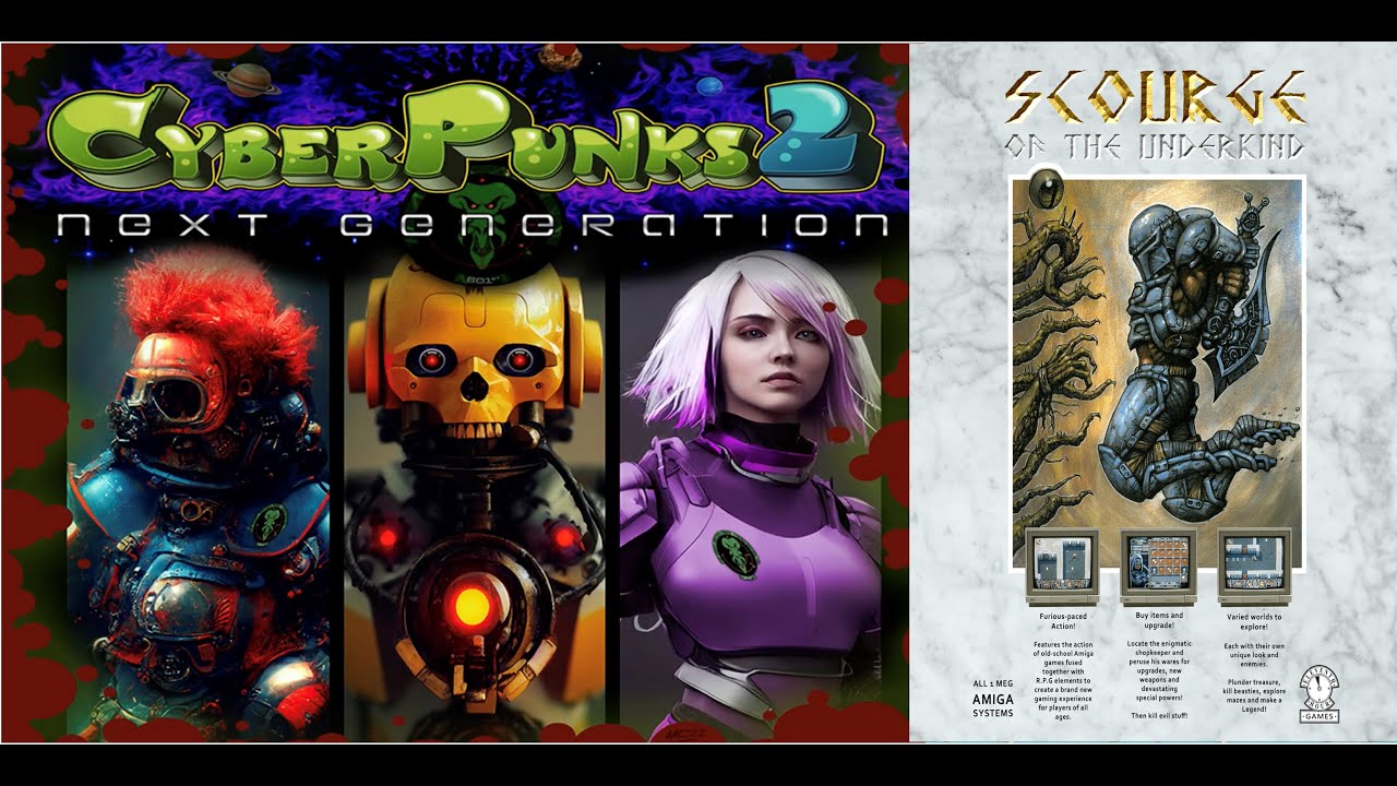 New Amiga Games 2023 SCOURGE OF THE UNDERKIND & CyberPunks 2 & FINAL FIGHT & MAGICORE ANOMALA