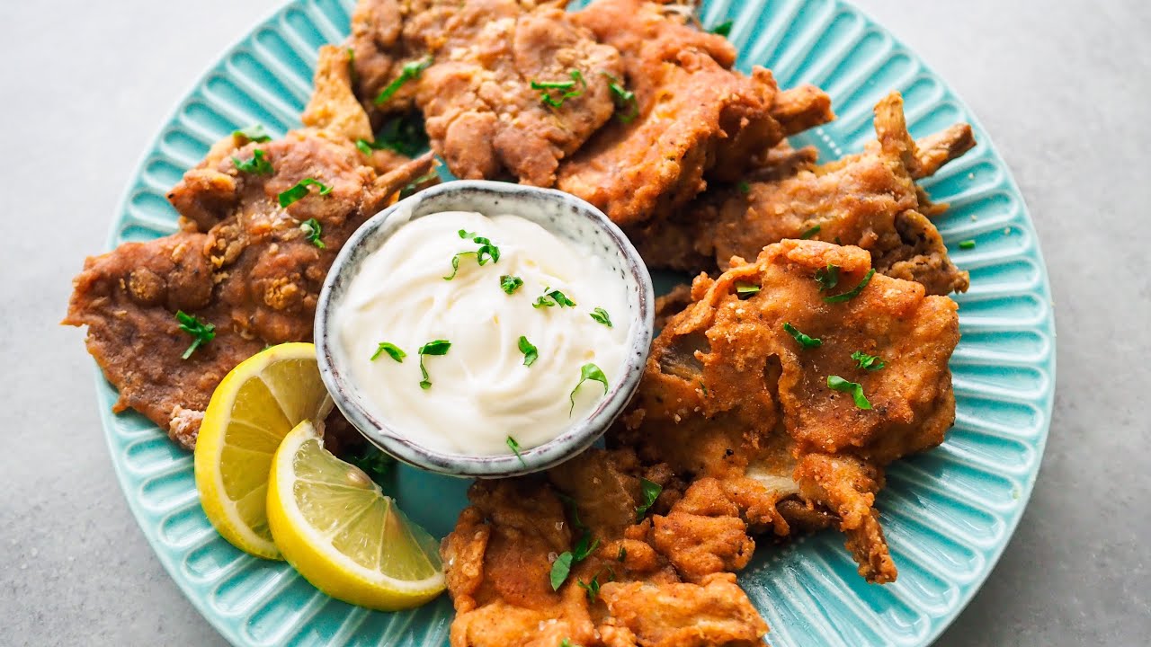 Oven Fried Buttermilk Oysters Mushrooms | Easy Vegan Snack Recipe