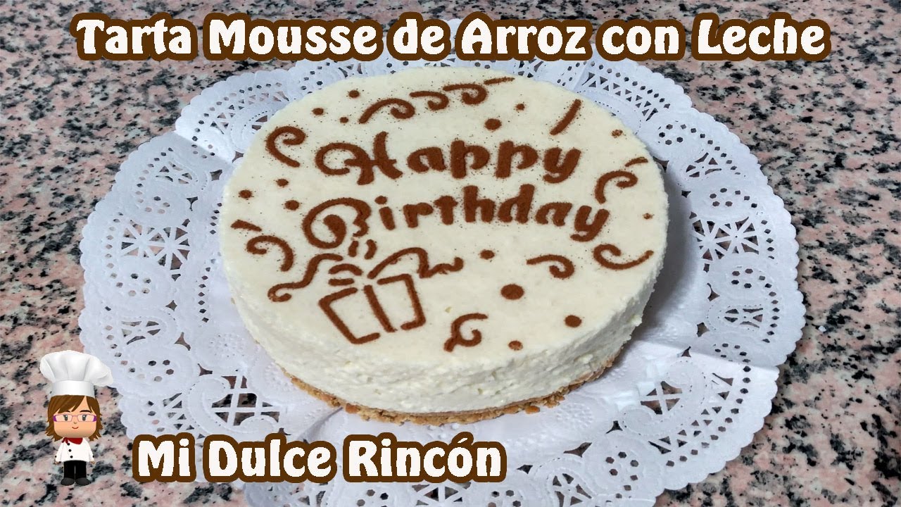 TARTA MOUSSE DE ARROZ CON LECHE