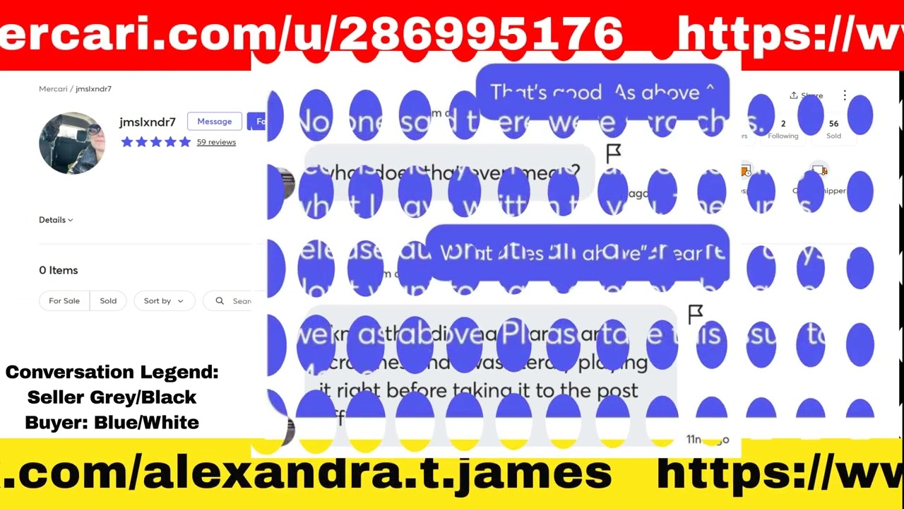 Alexandra James on mercari/Facebook tried to scam, it back fired!