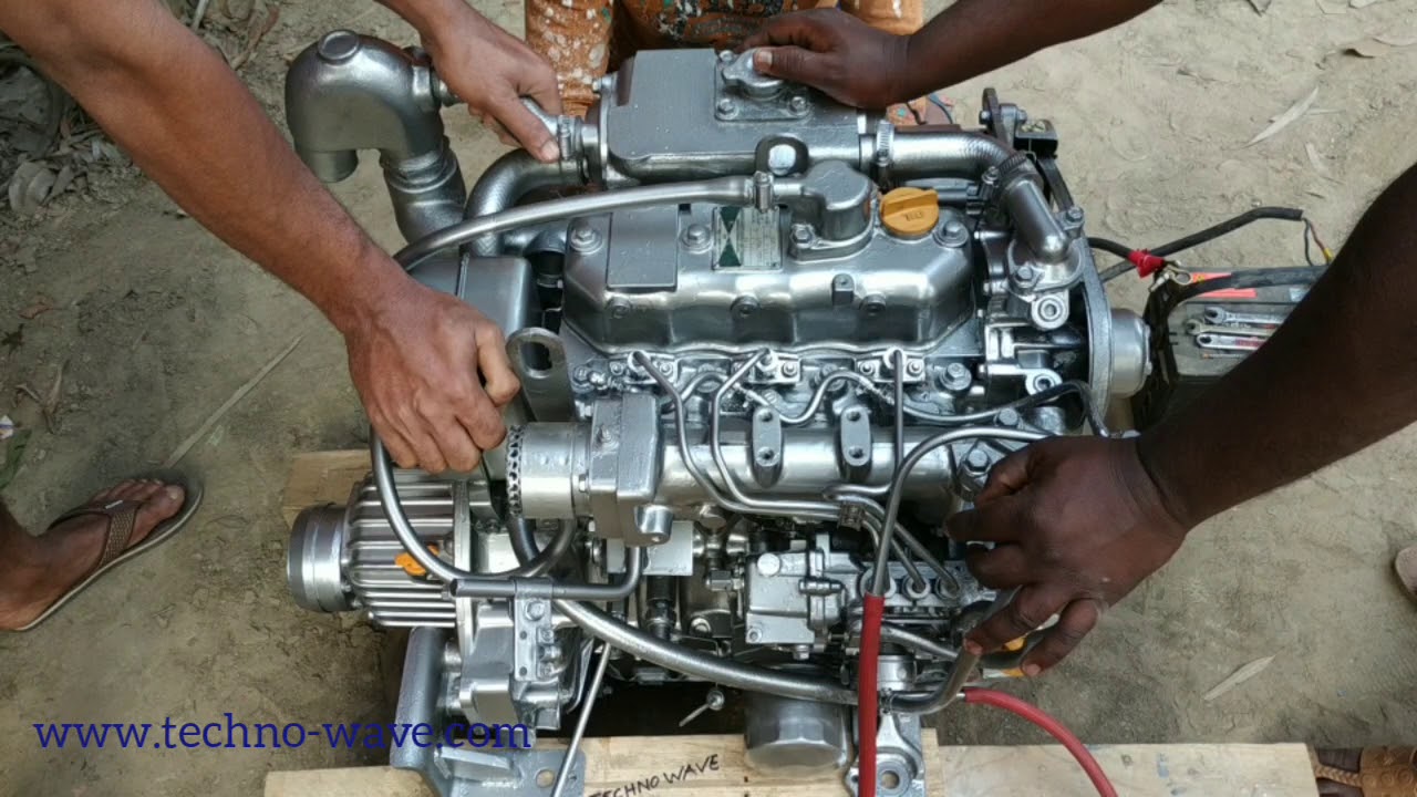 Yanmar engine test run.