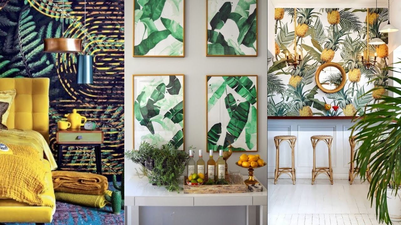 Tropical Home Decor and Design Ideas. Tropical Decoration for 2021 Spring Summer.
