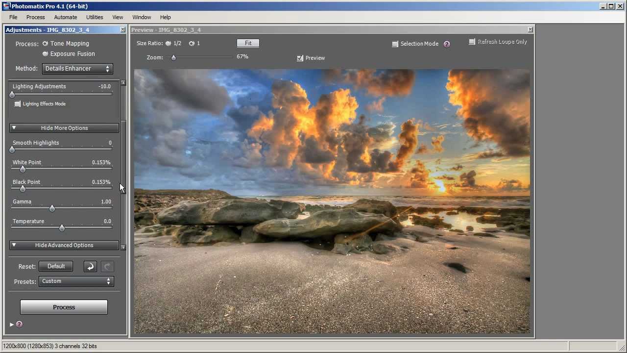Photomatix Pro 4 HDR Software Tutorial Covering Tone Mapping Using Detail Enhancer