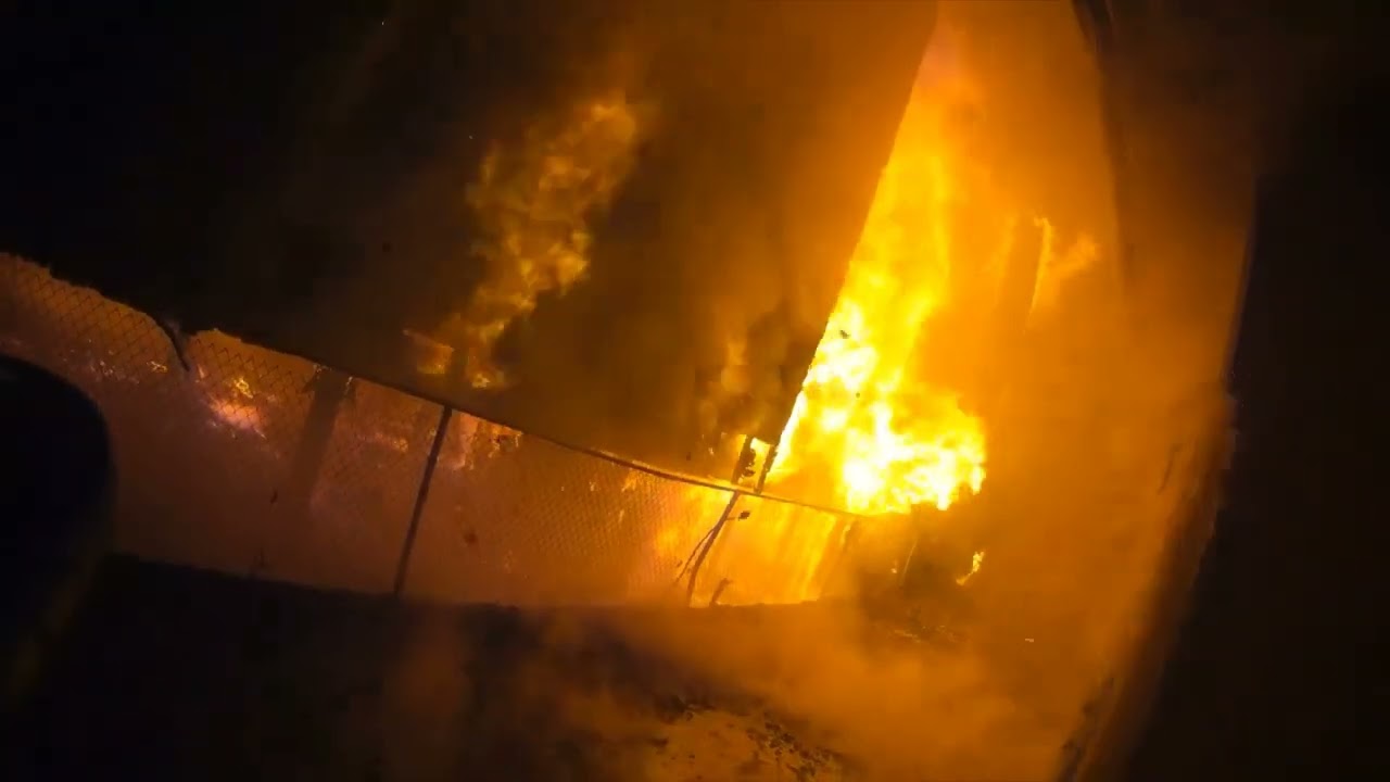 Follow-up: Helmet cam fully involved structure fire 2021 first in fire attack