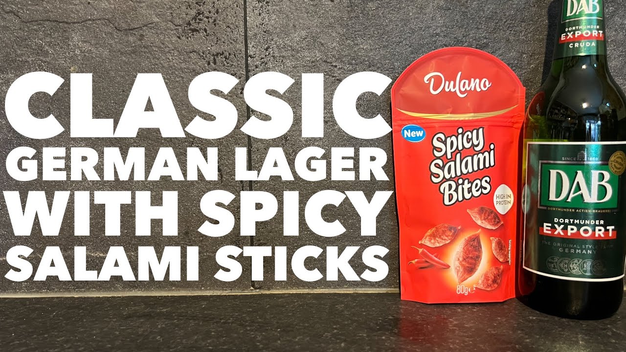 DAB Dortmunder Export Review With Lidl Spicy Salami Bites Review