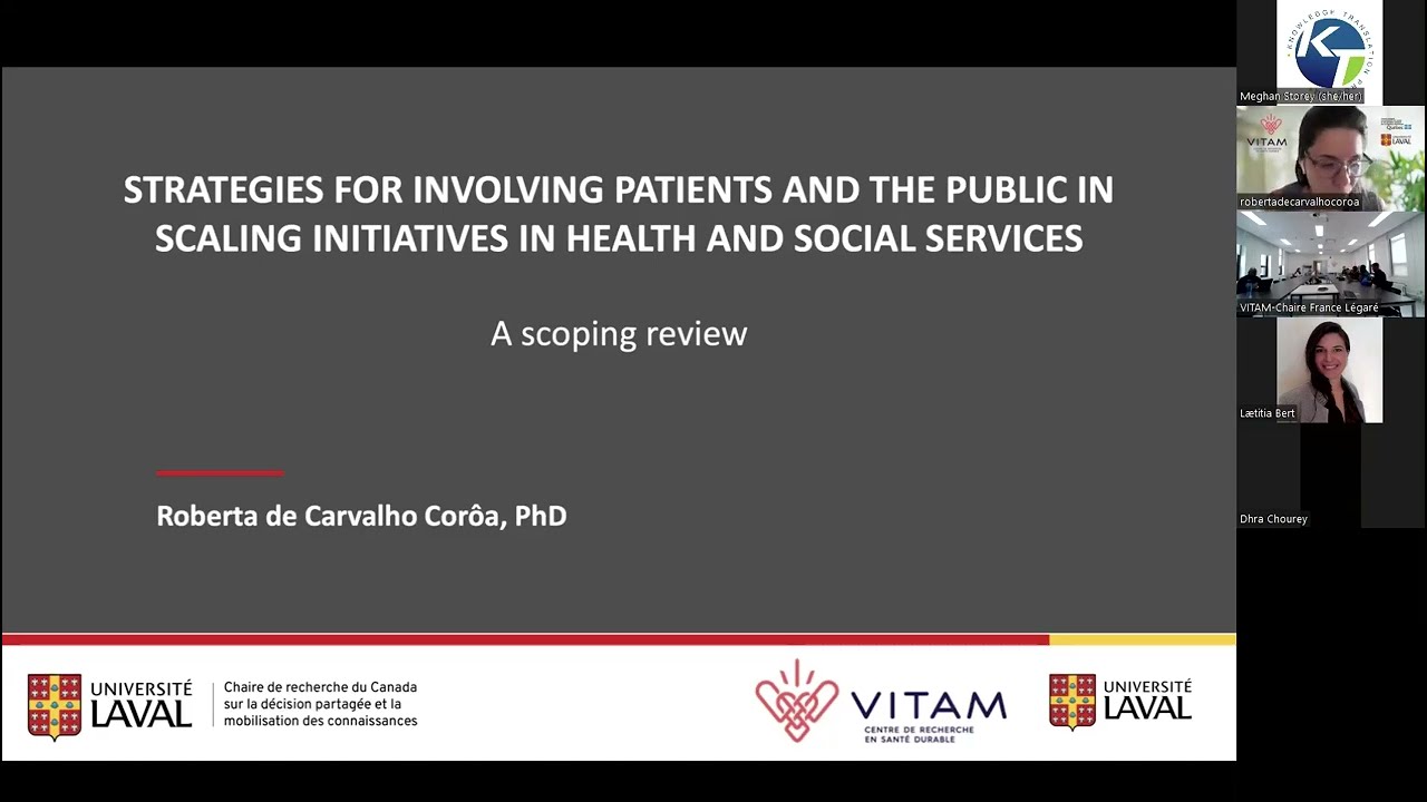 Dr. Roberta de Carvalho Corôa - Strategies for involving patients/public in scaling initiatives