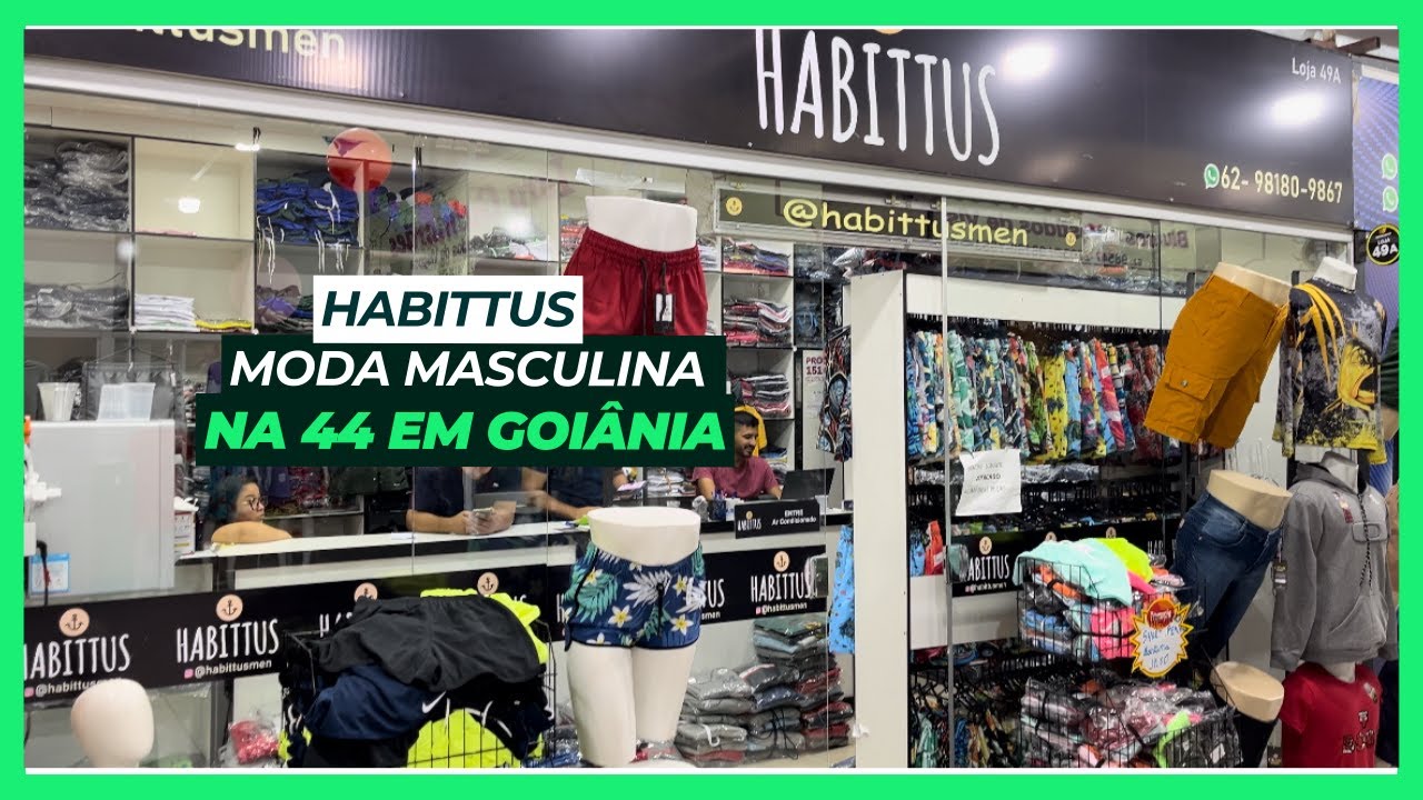LOJA HABITTUS NA 44 GOIANIA - Fornecedor de Short Tactel e Camisetas Peruanas masculinas