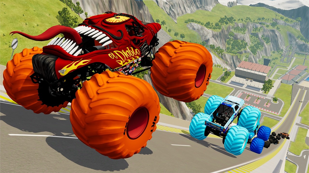 Realistic Monster Truck Physics: Epic Jumps and Destruction | BeamNG.Drive #62