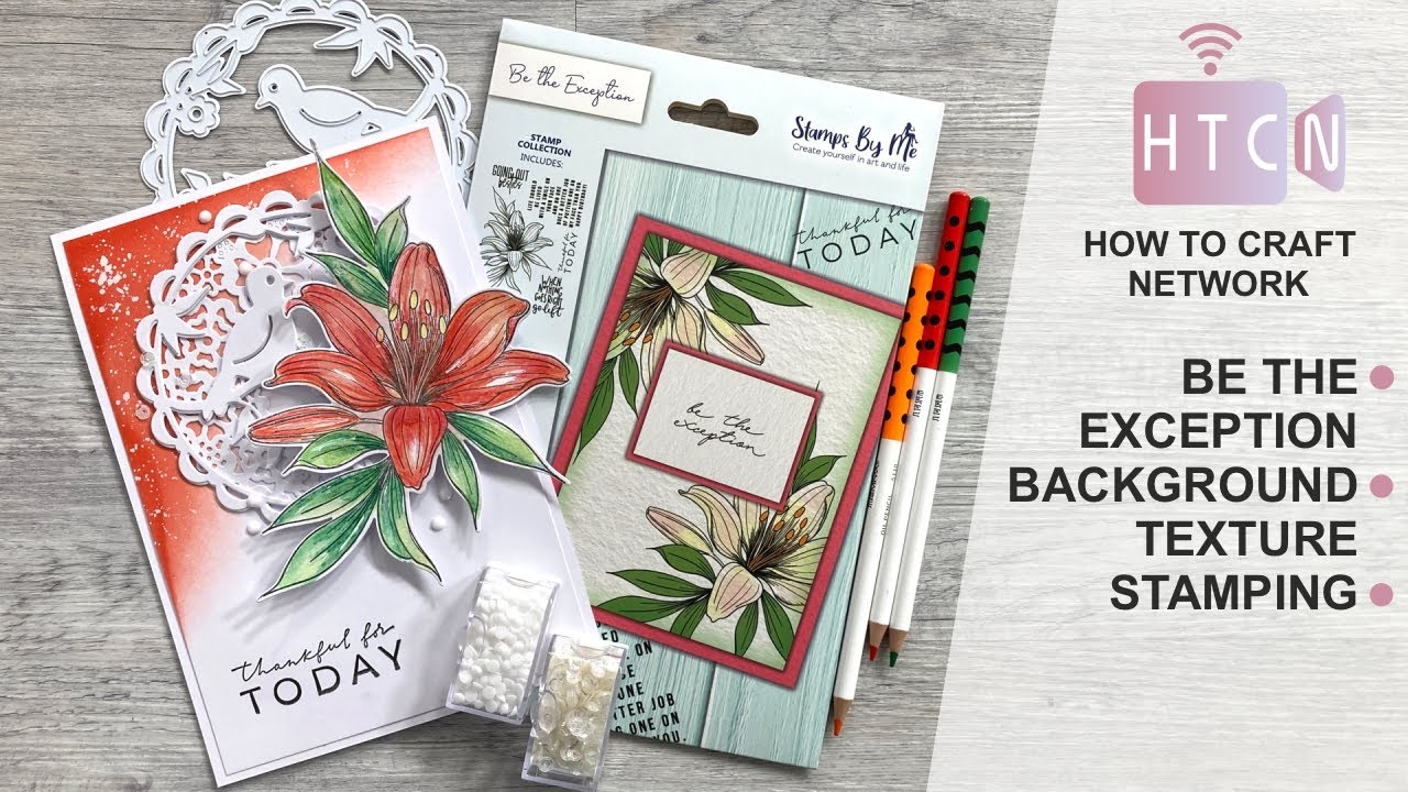 BE THE EXCEPTION - BACKGROUND TEXTURE - STAMPING - HANDMADE CARDS - QUICK!