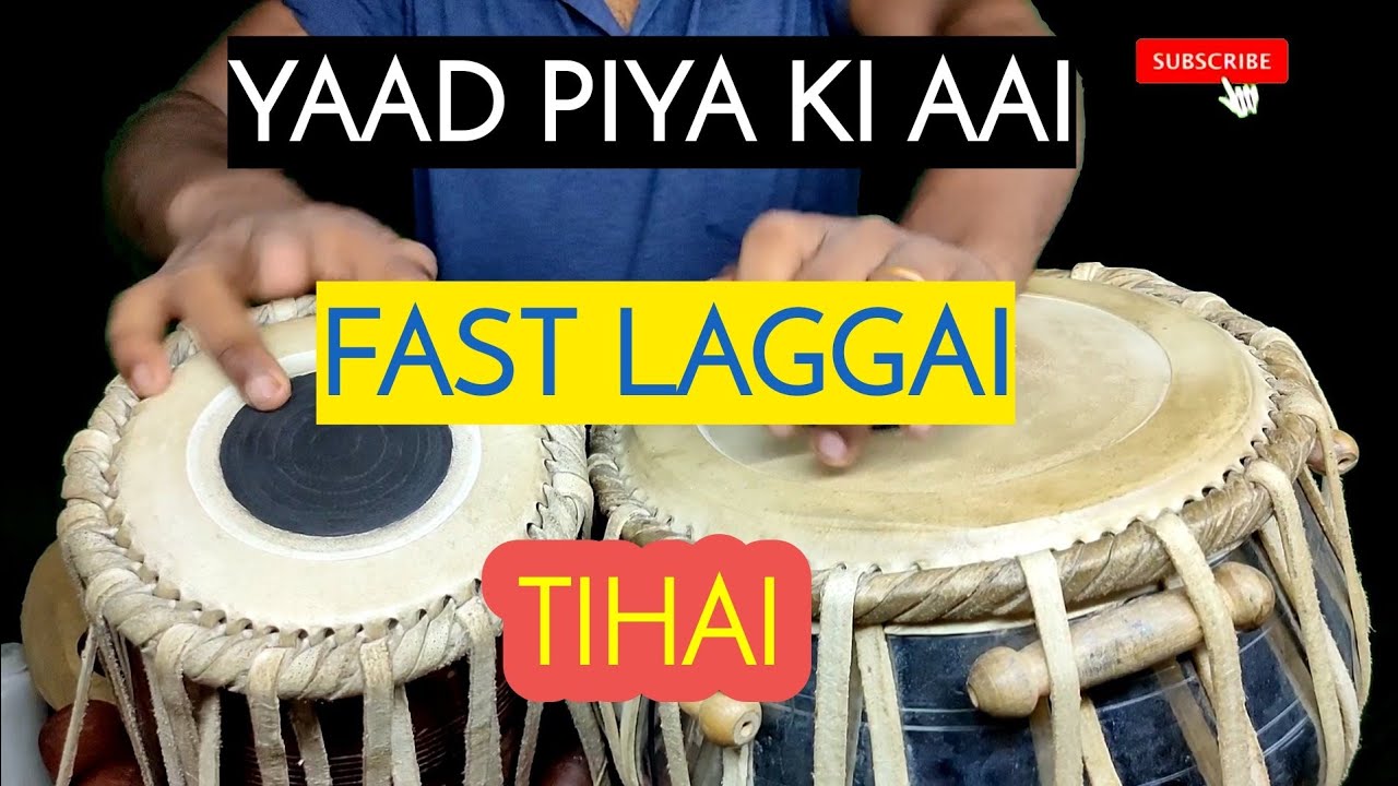 Laggi,Tihai  Yaad Piya Ki Aai. Important Laggi Tabla Lesson By Shubhendu Sarkar No.256
