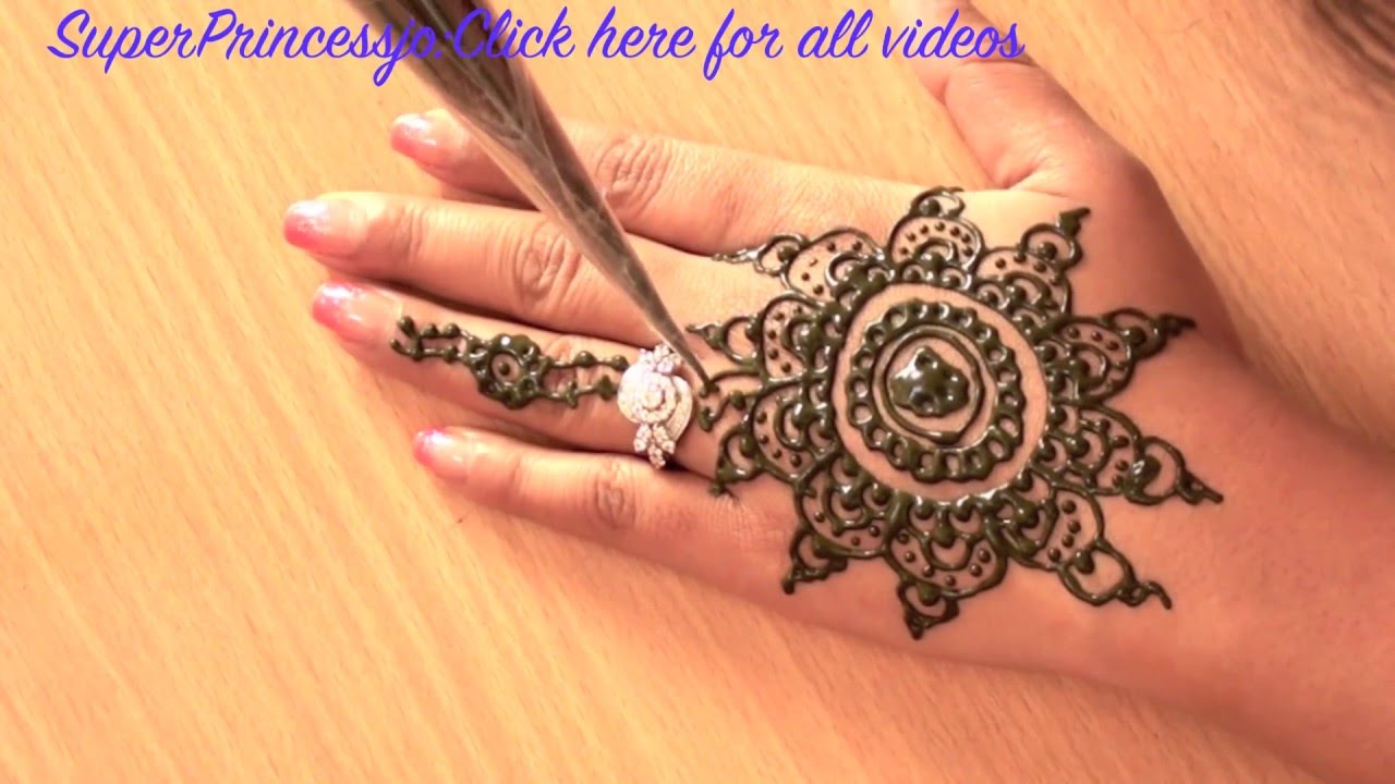 Simple Henna Design For Eid & Wedding  | SuperPrincessjo