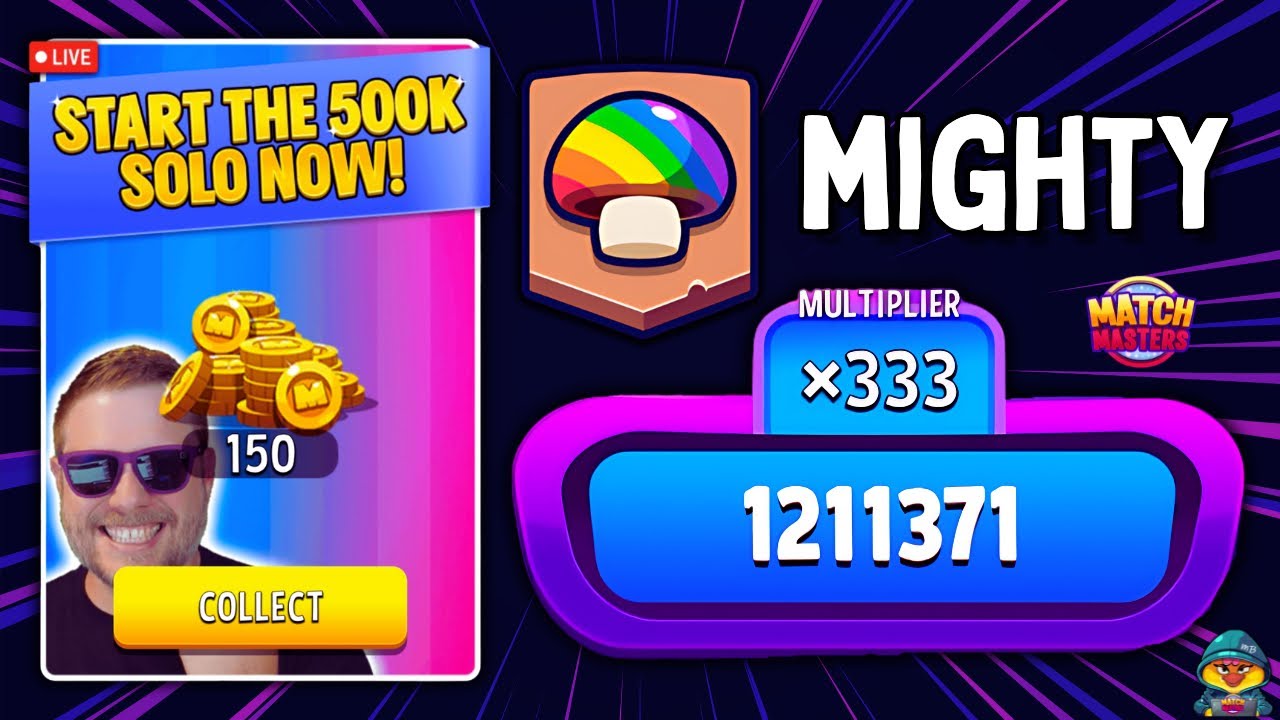 SECRET EXCLUSIVE 500k SOLO MIGHTY MUSHROOMS + RAINBOW + SUPER SIZED | Match Masters