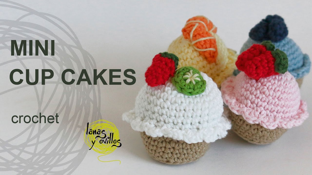 Tutorial Mini Cupcakes Amigurumi Crochet o Ganchillo