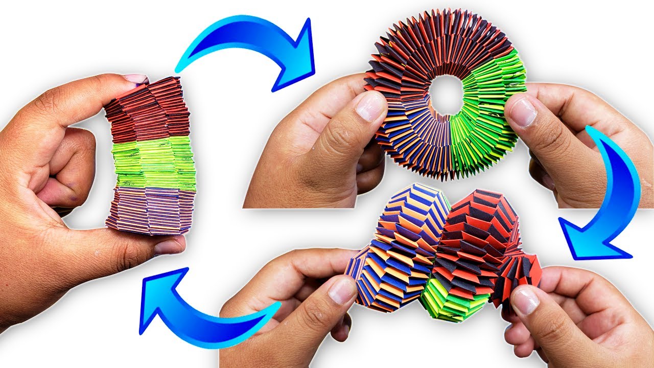 Juguete ANTIESTRES - TRANSFORMABLE de papel | ANTI-STRESS-TRANSFORMER TOY