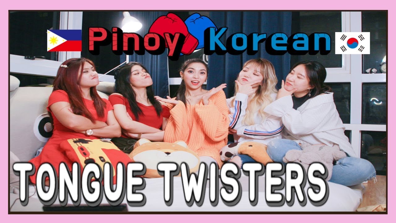 [KOREAN VS PINOY] TONGUE TWISTER CHALLENGE! (ft. BLACKFUNK, Sandra Jung)