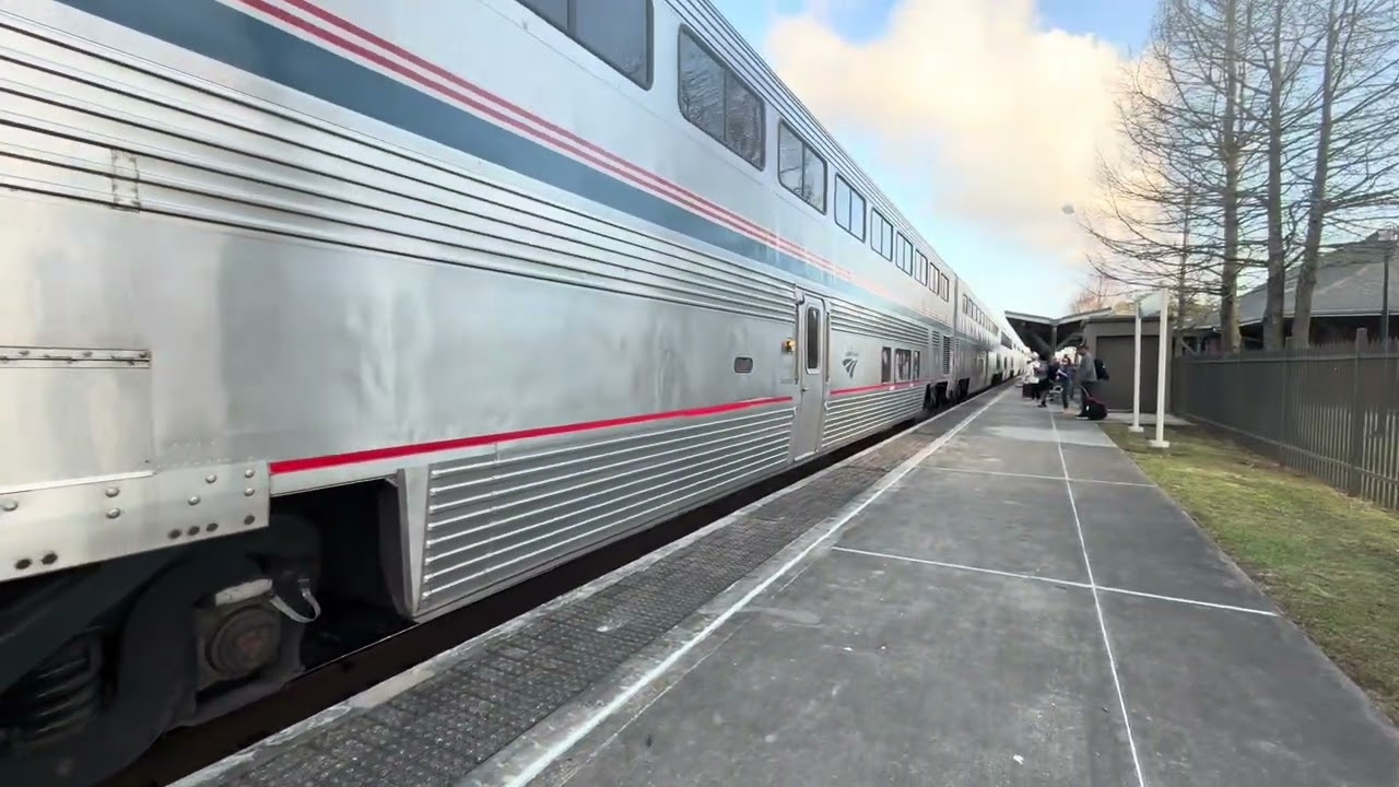 Amtrak sunset limited #2 30 & backwards engine 192 with nice hornshow.