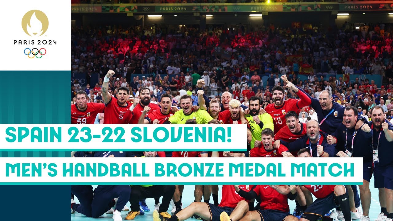 Spain defeat Slovenia to win the bronze medal in men's handball 🤾 | Paris-2024 Highlights