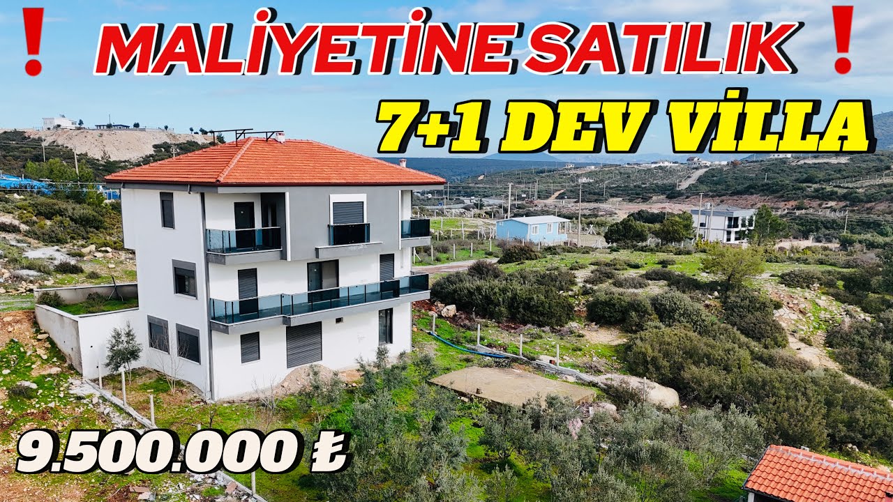 MALİYETİNE SATILIK 603 m2 ARSA İÇERİSİNDE 7+1 SIFIR VİLLA / BU VİLLA KAÇMAZ / No:220