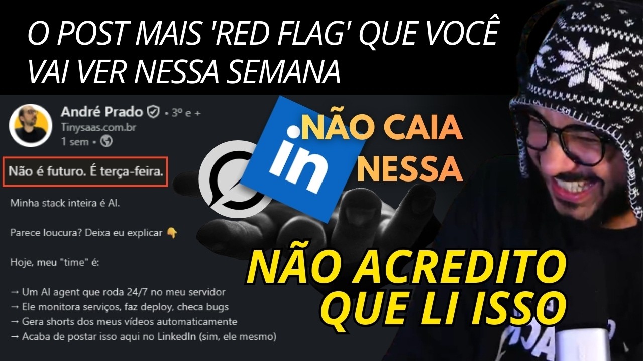 ELE DISSE QUE A IA SUBSTITUI TUDO E AGORA SÓ FOCO NA FAMÍLIA: O MAIOR CLICKBAIT DO LINKEDIN