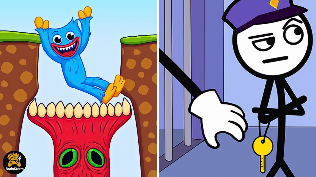 Hugy's Funny Animated Story vs Thief Puzzle | Max Gameplay | New Update