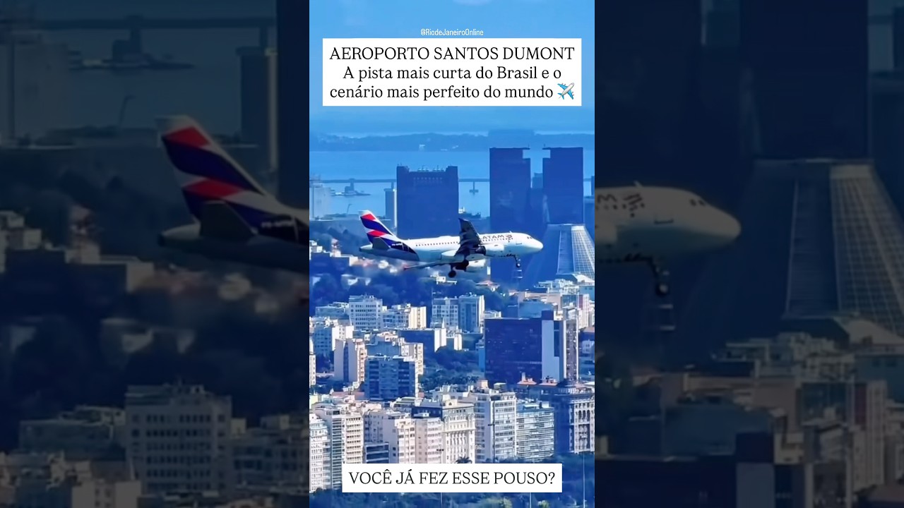 Pouso no Aeroporto Santos Dumont Rio de Janeiro ✈️