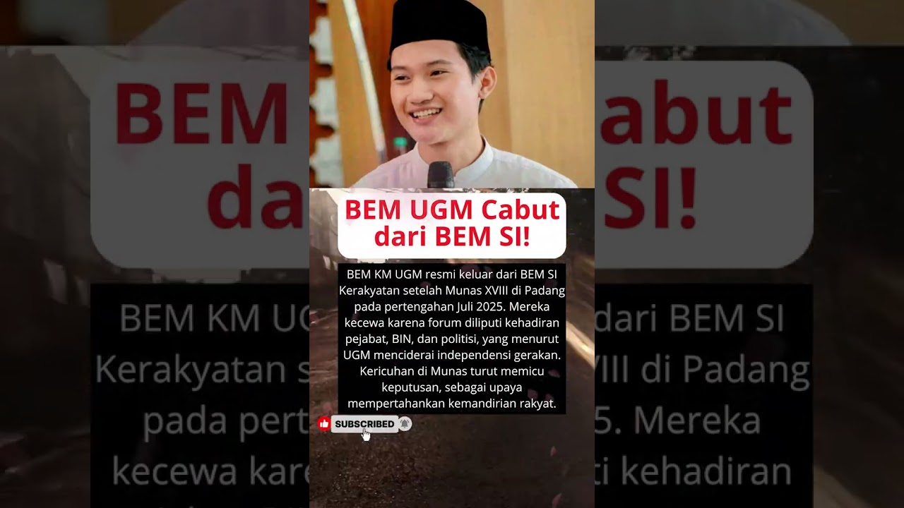 BEM UGM Cabut dari BEM SI karena &ldquo;Berselingkuh dengan Penguasa&rdquo;? #BEMUGM #BEMSI #Mahasiswa
