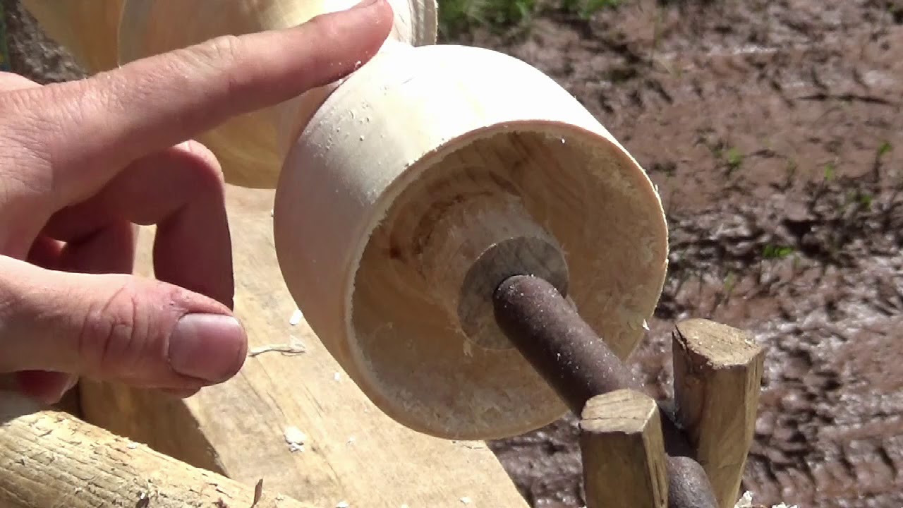 Pohár - soustružení dutiny háčkem | Pružinový soustruh | Domácí soustružení