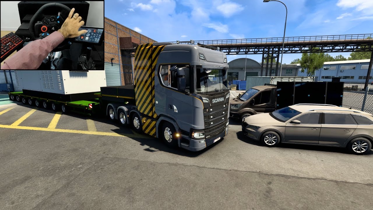 SCANIA S730 - Power Generator Transportation | Euro Truck Simulator 2 | Logitech G29 Gameplay