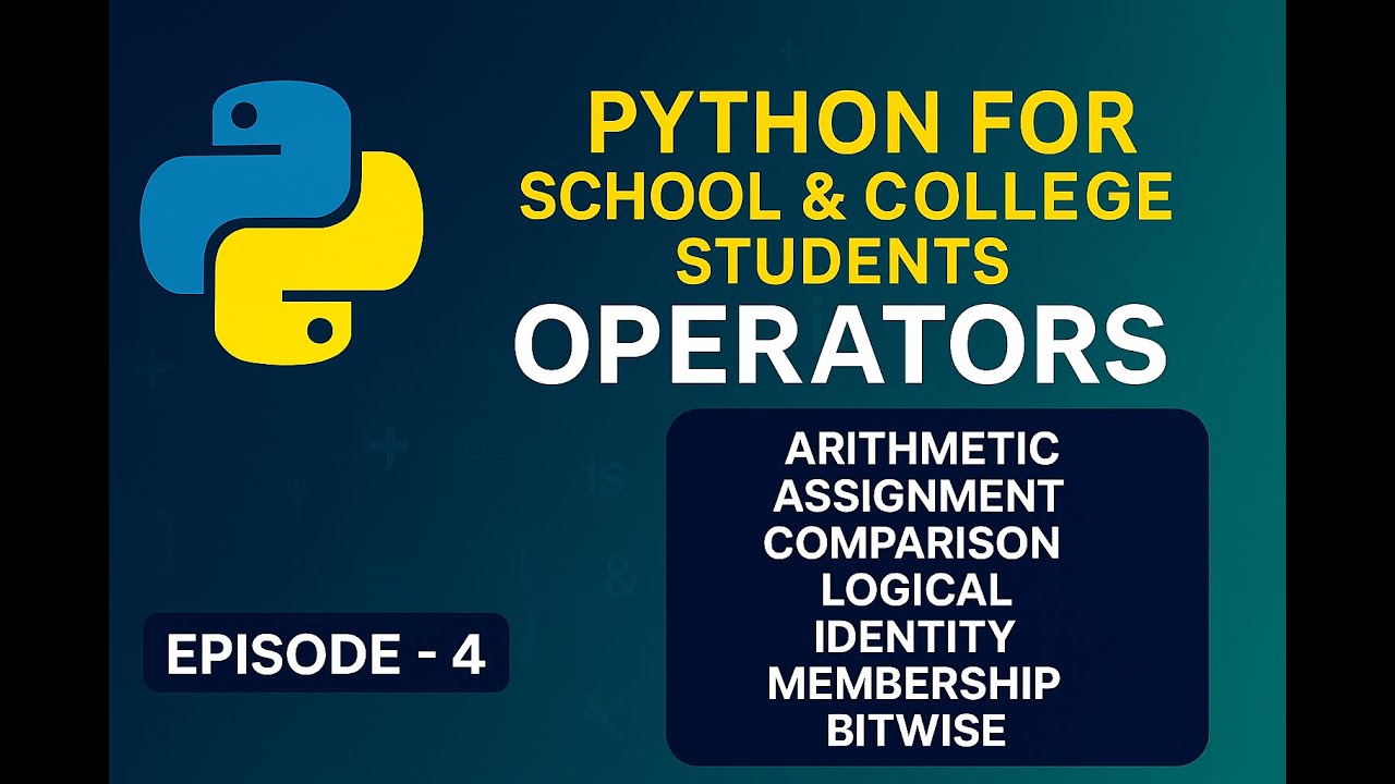 পাইথন অপারেটর বাংলায় | Python Operators in Bangla
