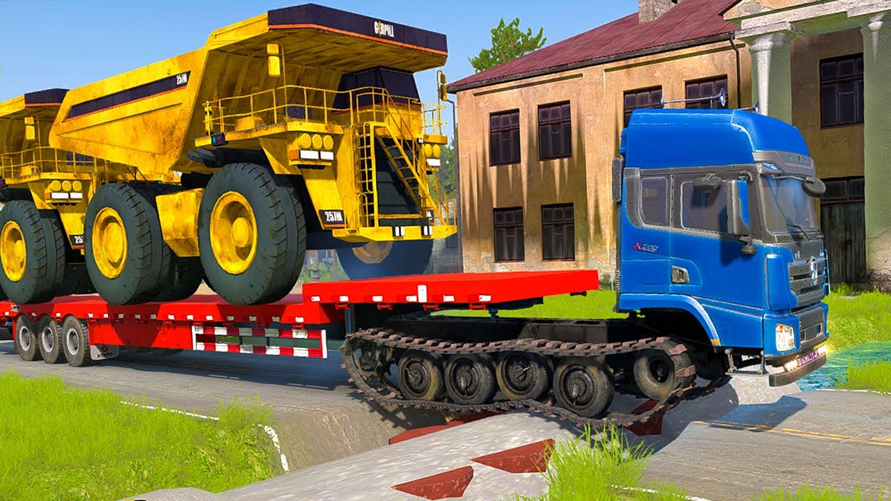 Bus vs Extreme Broken Road with Speed Bumps | Spintires: Mudrunner Gameplay Ep26