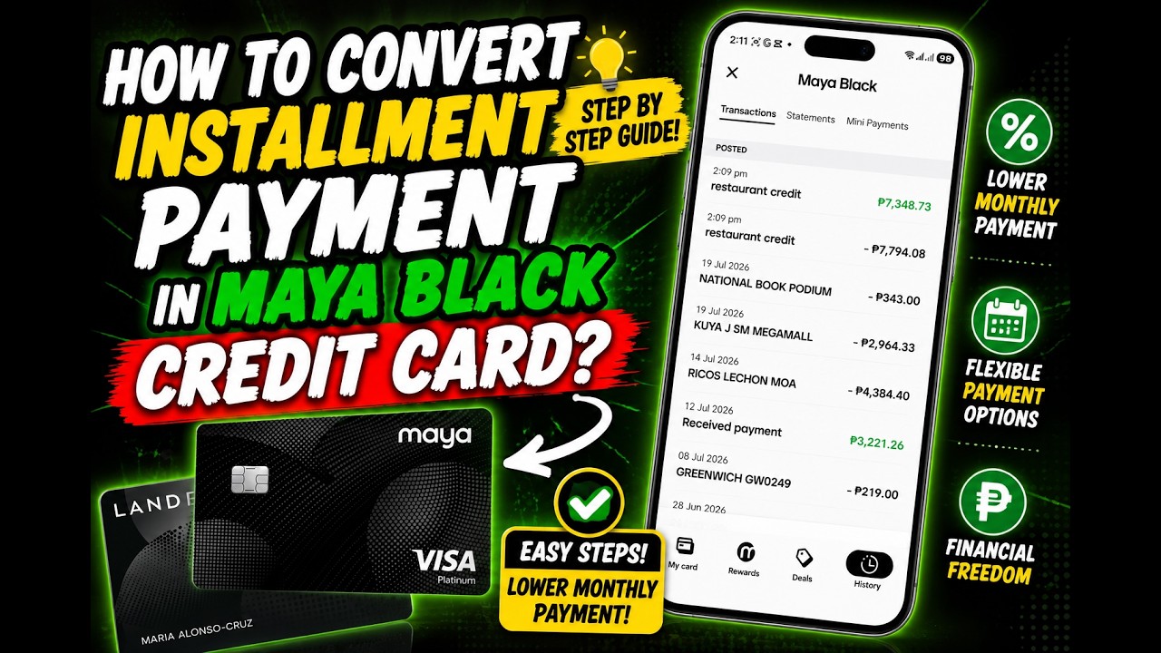 How to Convert Installment Payment In Maya Black Credit Card?