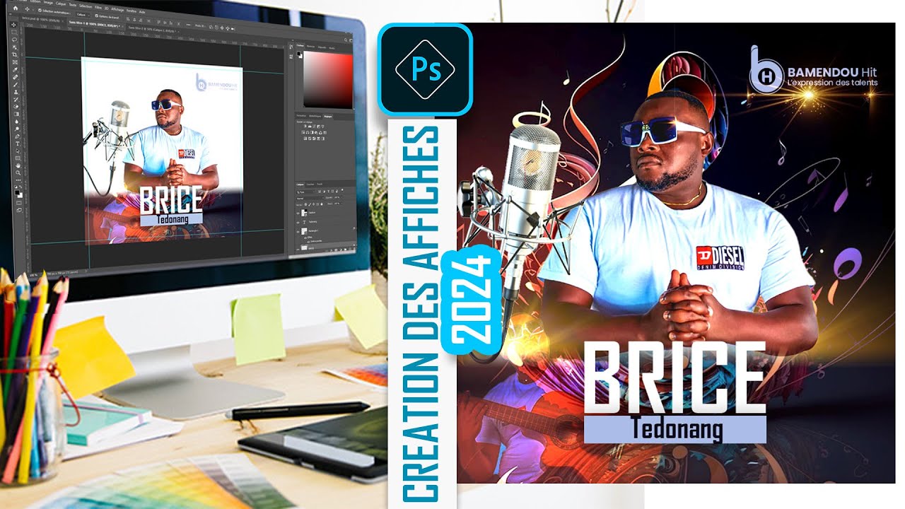 TUTO comment créer des affiches social média sur Photoshop 2024 de A à Z