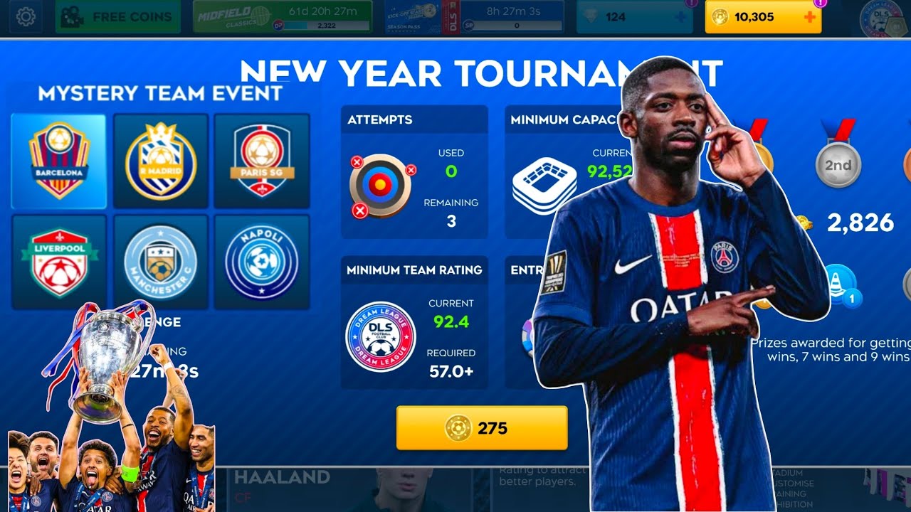 DLS 26 NEW YEAR TOURNAMENT WITH PSG . DEMBELE  FTG HD BRO . 