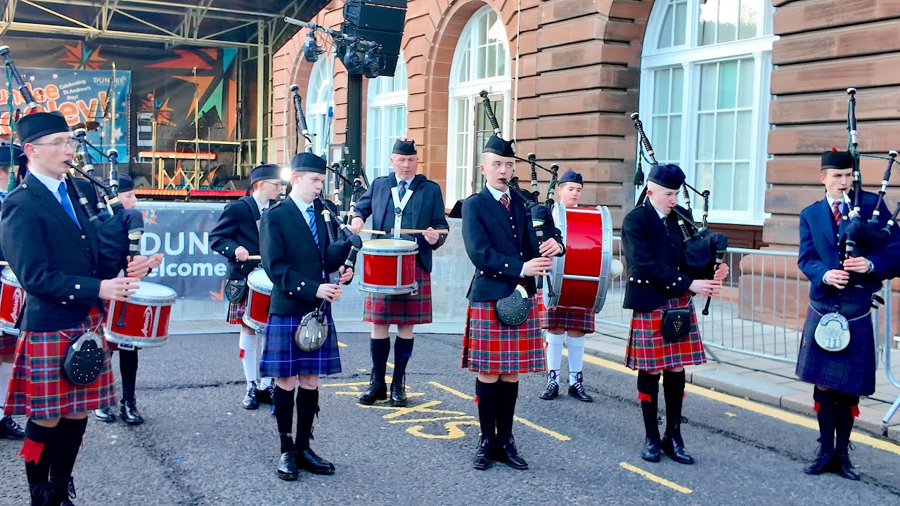 Highland Cathedral played by Dundee Schools Pipe Band at 2025 Dundee Hooley St Andrews Day Scotland