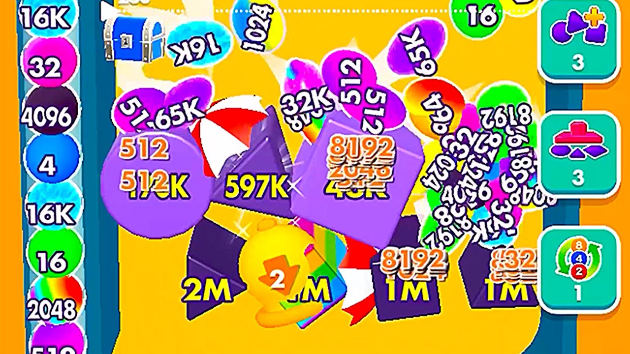 Bounce Merge 2048 - level up, part 4