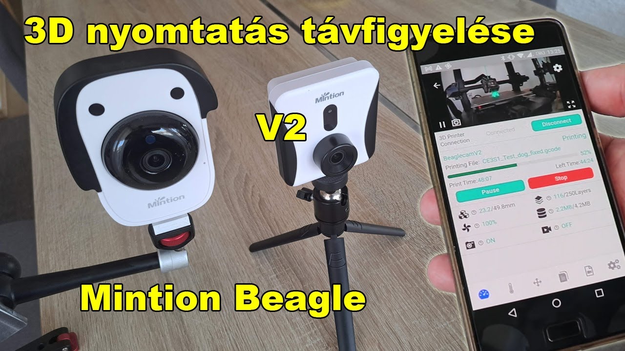 Mintion Beagle V2 kamera, a 3D-nyomtat&aacute;s t&aacute;vfel&uuml;gyelete &eacute;s -vez&eacute;rl&eacute;se
