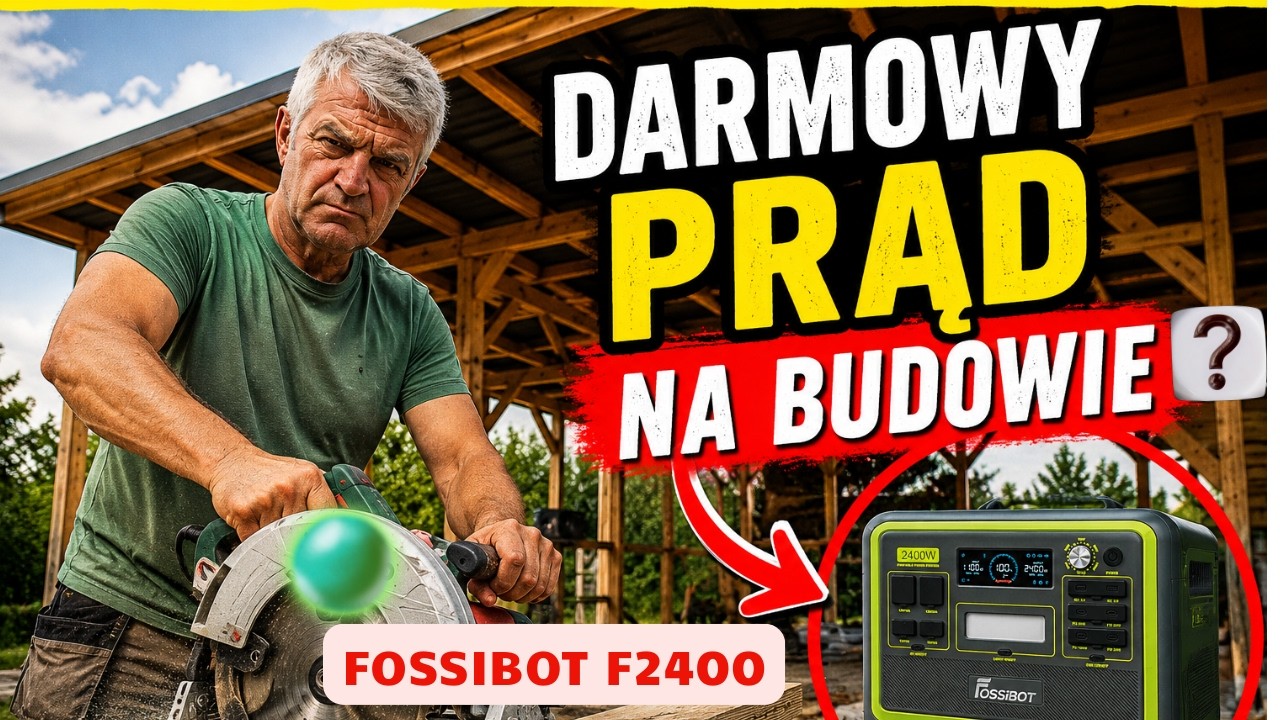 Darmowy prąd na budowie. Przenośna stacja zasilania Fossibot F2400.
