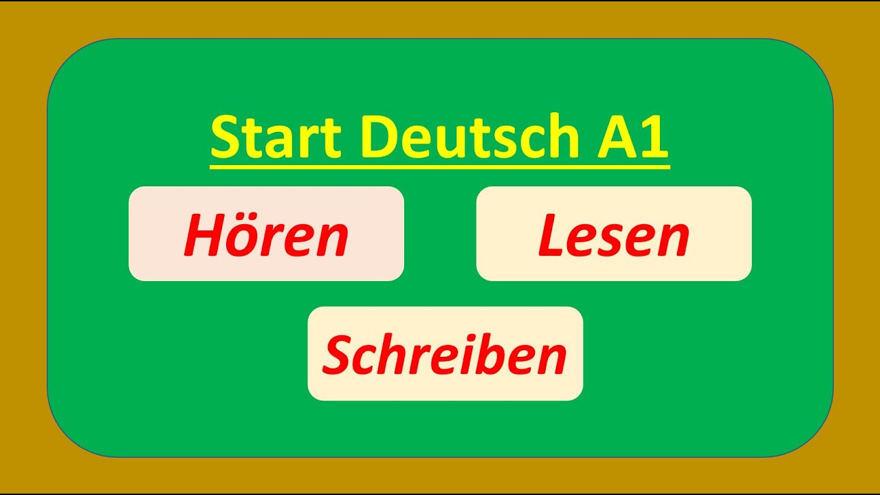 Start Deutsch A1 Hören, Lesen und Schreiben Modelltest mit Lösung am Ende || Vid - 46
