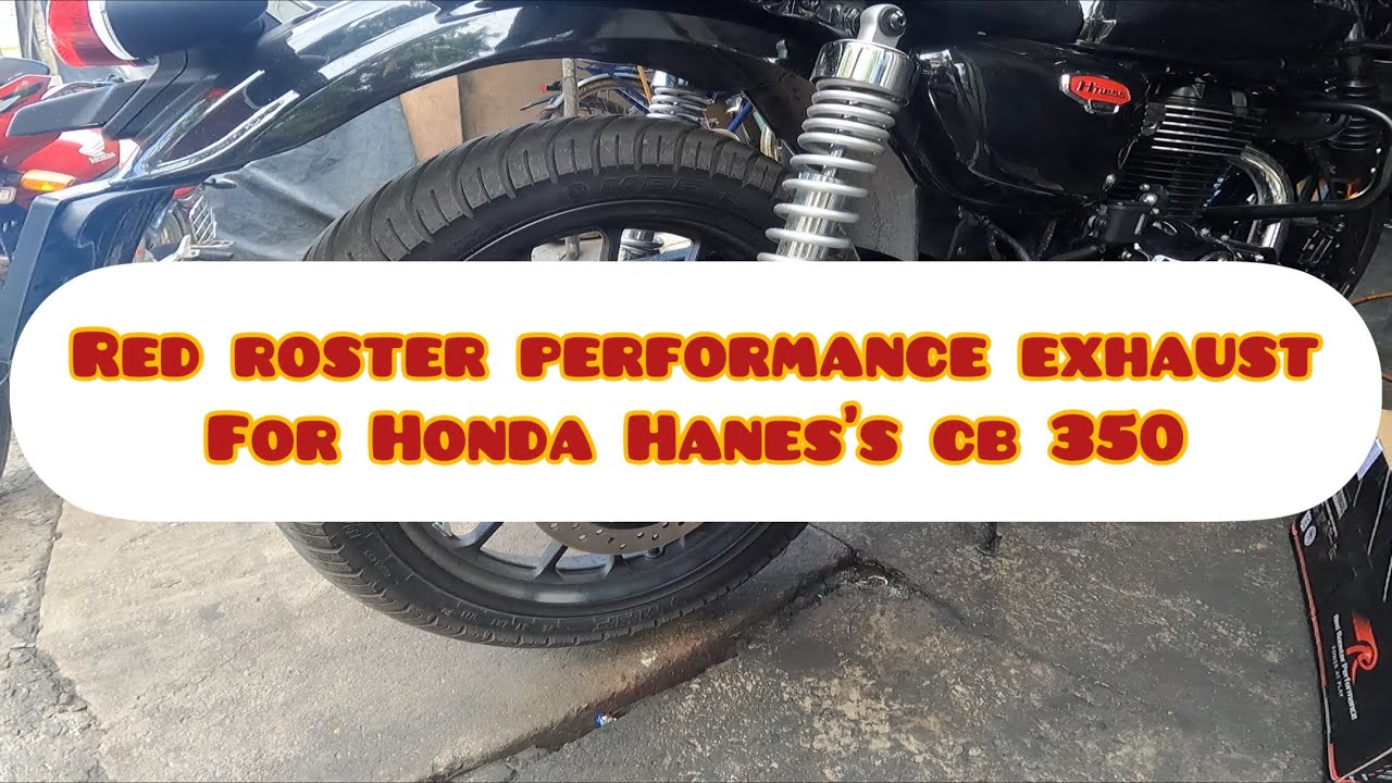 Honda H’ness cb350 Red rooster performance exhaust installation 🔥red rooster exhaust for cb350