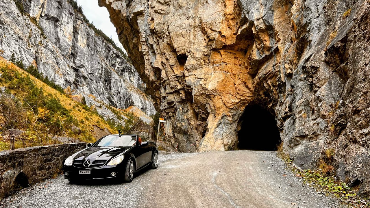 4K - Roadtrip Gasterntal Switzerland - Mercedes SLK 350 R171 Sportmotor Part 1/4