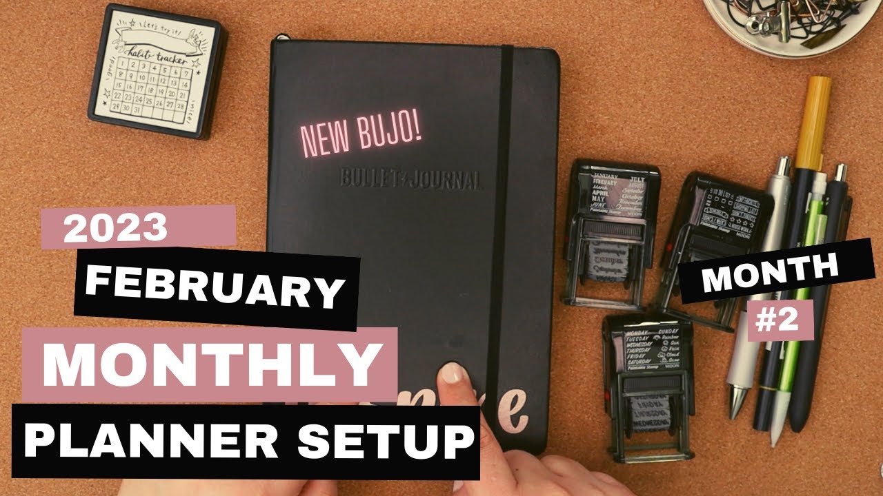 February 2023 Monthly Setup | New Bullet Journal Setup