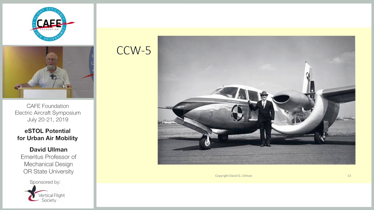 CAFE EAS 2019 #6 - David Ullman - eSTOL Potential for Urban Air Mobility
