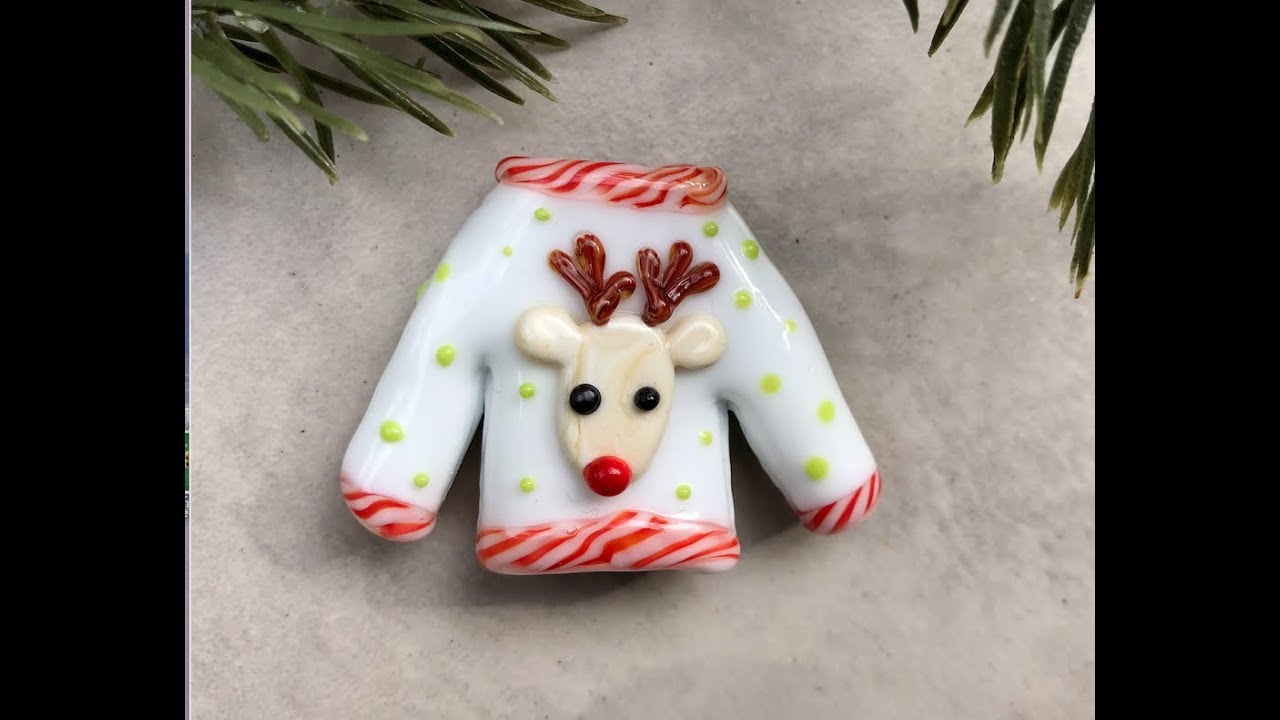 Lampwork Glass Crazy Holiday Sweater Bead Demo by Marcy Lamberson
