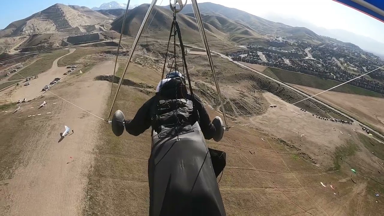 Hang Gliding at Point of the Mountain (Draper, UT) - 04/18/2022 - First time here!