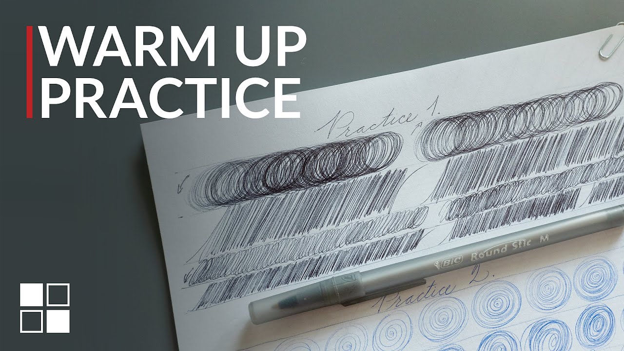 Writing Penmanship | Warm Up Practice | Ballpoint pen | 01 | ✒