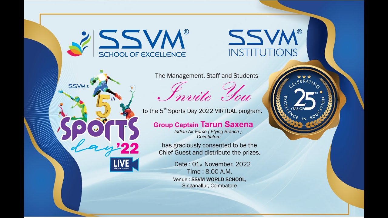 SSVM  School of Excellence | Sports Day  2022